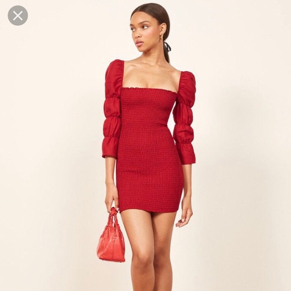 Reformation Dresses & Skirts - Reformation Jacinta Mini puff sleeve dress